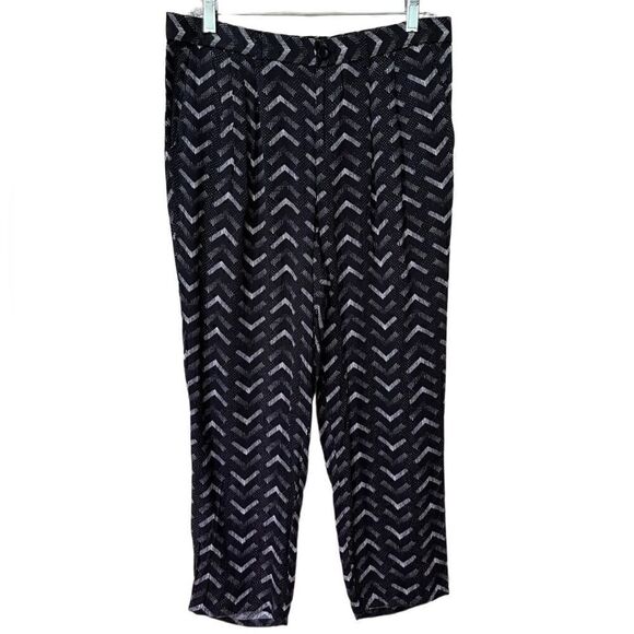 MADEWELL Delancey Printed Trouser Pants Black White Women’s Size 10 - Picture 3 of 8